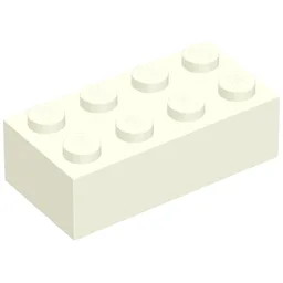 Brick 2 x 4 without Cross Supports / White
