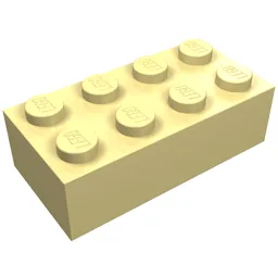 Brick 2 x 4 / Light Yellow