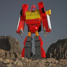 CBB06 Red Rocket G1-inspired Transformable Hot Rod