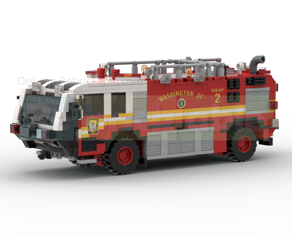 Lego Oshkosh Striker 1500 Foam 2 Airport Firetruck / ARFF D.C FD