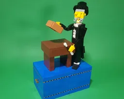 Coin Bank Magician, a LEGO Automaton