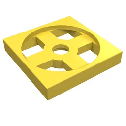 Turntable 2 x 2 Plate, Base / Yellow