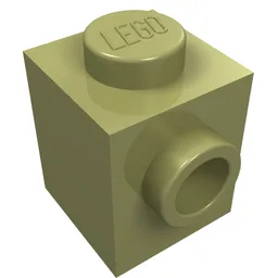 Brick Special 1 x 1 with Stud on 1 Side / Olive Green