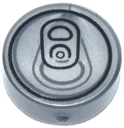 Tile Round 1 x 1 with Soda Can Tab, Ring Pull Print