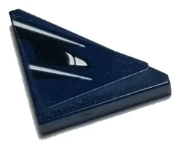 Tile, Modified 2 x 2 Triangular with White Stripes, Black Panel Pattern Model Left Side (Sticker) - Set 75885