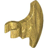 Lego Weapon Axe Head, Clip-on (Viking) [Thick Clip] / Pearl Gold