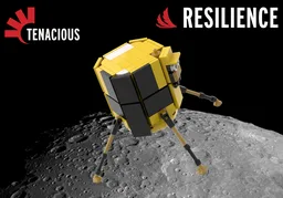 Hakuto-R Lunar Lander with Rashid and Tenacious Rovers