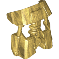 Lego Large Figure Limb / Torso Cover, Armor (Toa Okoto) / Pearl Gold