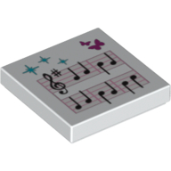 Lego Tile 2 x 2 with Musical Score Print