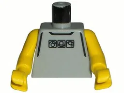 Torso NBA Street Player - Gray Shirt and 3 Squares Pattern / Yellow NBA Arms
