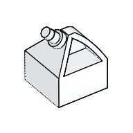 Lego Steering Wheel Holder 2 x 2 / White