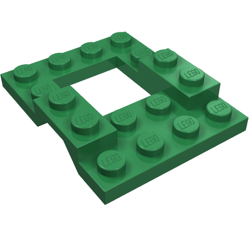 Lego Vehicle Base 4 x 5 with Wheel Arches, 2 x 2 Opening / Green