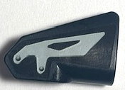 Lego Technic, Panel Fairing # 8 Very Small Smooth Short, Side B with Light Bluish Gray Bracket Pattern (Sticker) - Set 42170