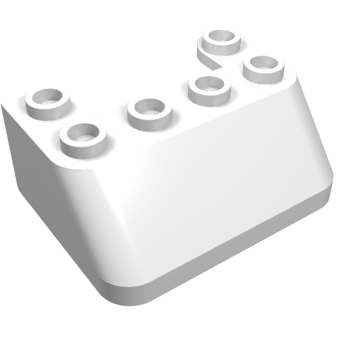 Lego Windscreen 3 x 4 x 1 1/3 with 6 Studs on Top / White
