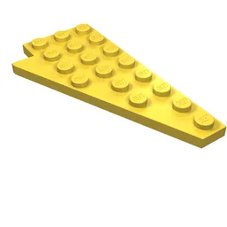 Wedge Plate 8 x 4 Wing Right with Stud Notch / Yellow