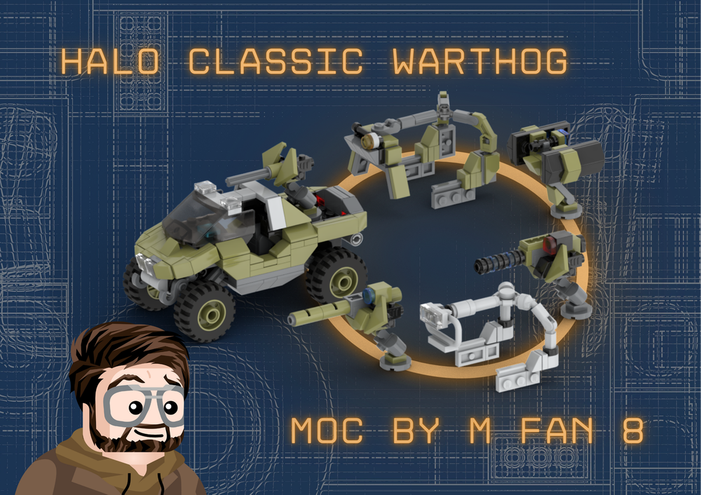 Lego Warthog SpeedChampions - Halo game- All variants (Gauss, Rocket, Transport...)