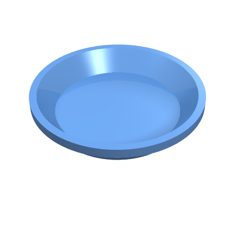 Lego Equipment Dish / Plate Round [Kitchen Implements Kit] / Medium Blue