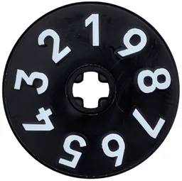 Technic, Disk 3 x 3 with White Numbers 1 to 9 Pattern