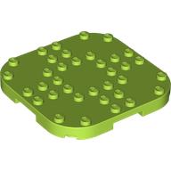 Lego Plate Round Corners 8 x 8 x 2/3 Circle with Reduced Knobs / Lime