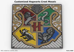 Customized Hogwarts Crest Mosaic