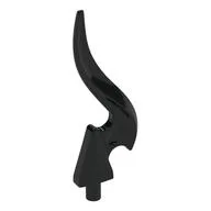 Wave / Flame Rounded Single with Pin / Black
