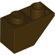 Lego Brick Sloped Inverted 45° 2 x 1 / Dark Brown