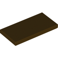 Lego Tile 2 x 4 with Groove / Dark Brown