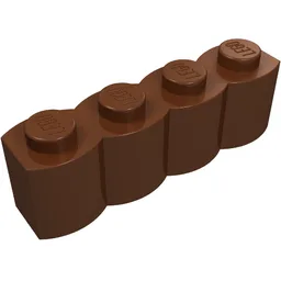 Brick Special 1 x 4 Palisade [aka Log] / Reddish Brown