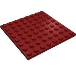 Plate 8 x 8 / Dark Red