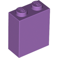 Lego Brick 1 x 2 x 2 with Inside Stud Holder / Medium Lavender