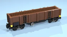 8-Wheel Open Wagon (SNOT, brown, 5 studs high)