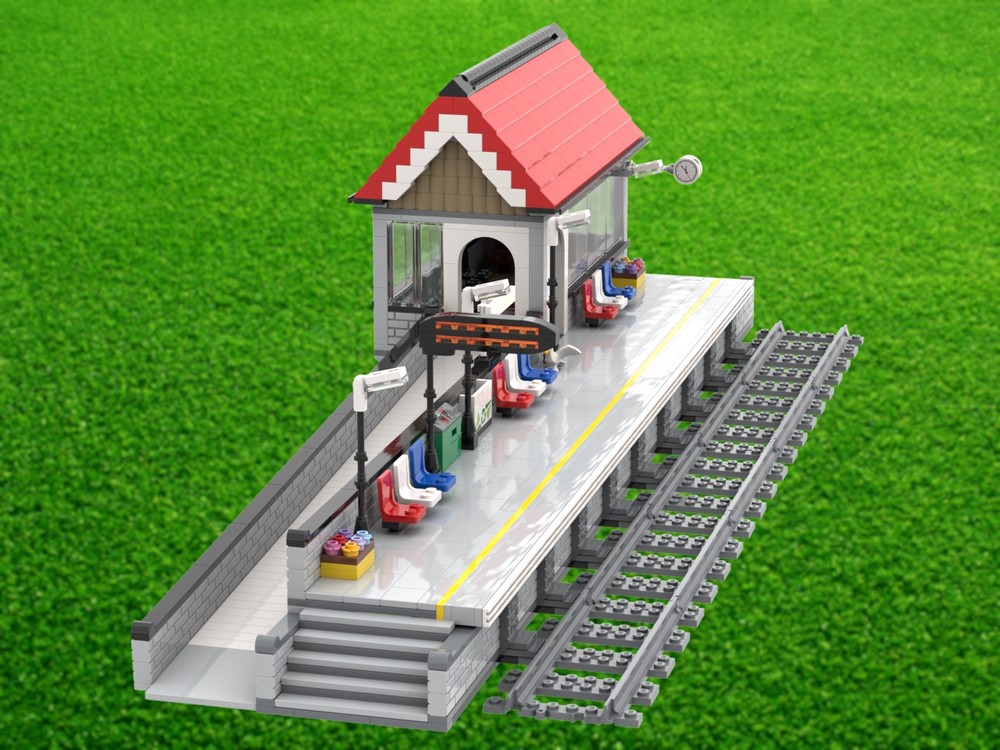Lego Platform with Waiting Room and Access Ramp