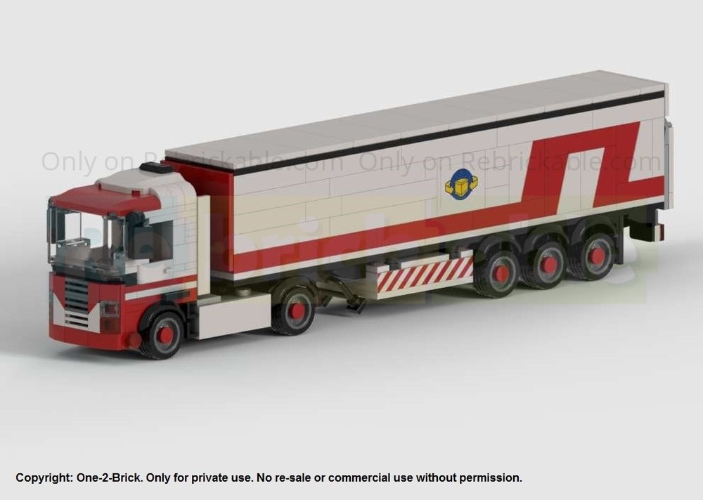 Lego European 13.6m Dry Van Truck & Trailer