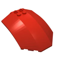 Windscreen 8 x 6 x 2 Curved / Red