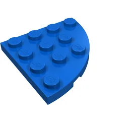 Plate Round Corner 4 x 4 / Blue