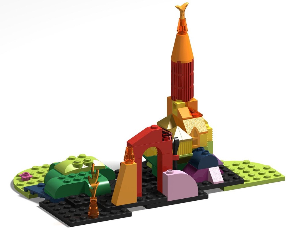 Lego One Dollar Castle and Surroundings