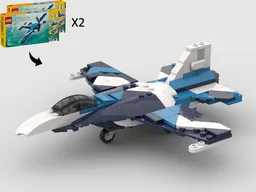 General Dynamics F-16 Fighting Falcon Aggressor - Alternate Build of 2 x 31160 Race Plane