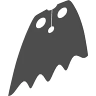 Neckwear Cape, Scalloped 5 Points [Traditional Starched Fabric] / Black