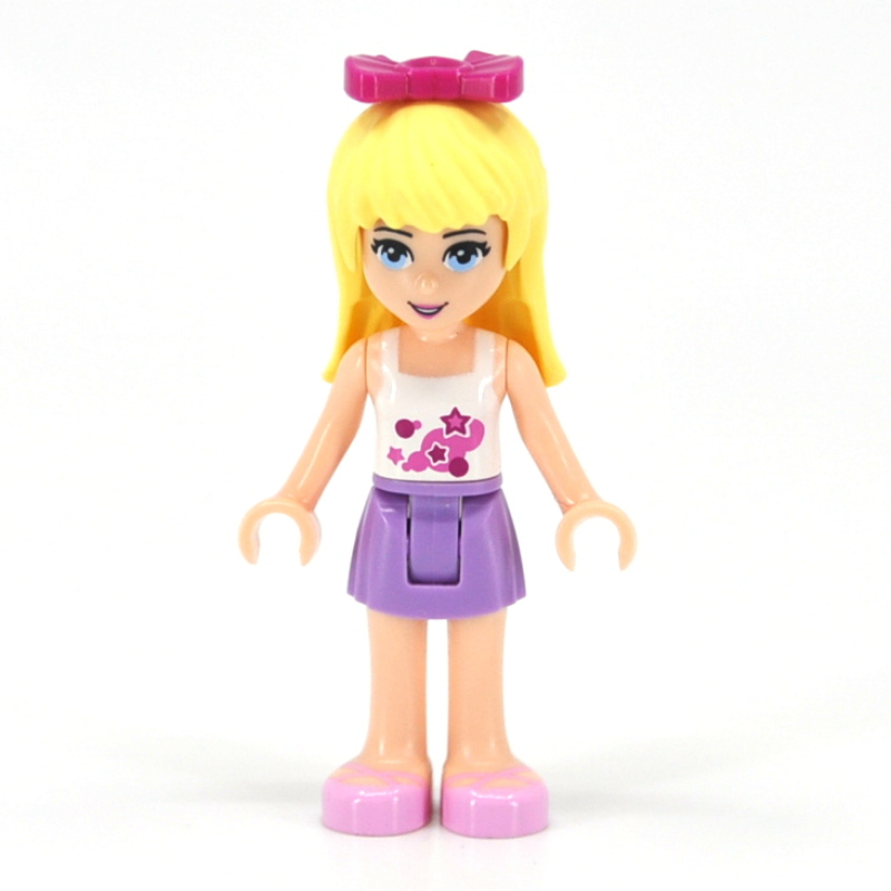Lego Stephanie - White Top, Medium Lavender Skirt