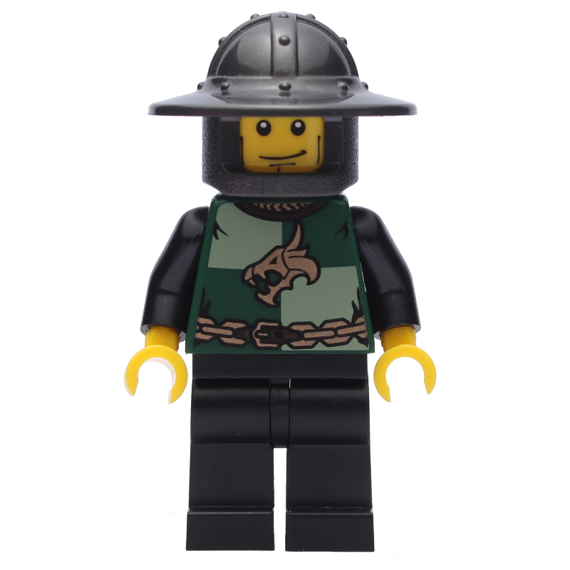 Lego Dragon Knight, Dark Green, Wide Brim Helmet