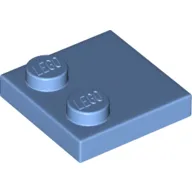 Plate Special 2 x 2 with Only 2 studs / Medium Blue