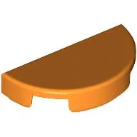Tile Round 1 x 2 Half Circle / Orange