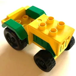 Duplo Tractor with Green Engine and Fenders / Yellow