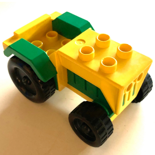 Lego Duplo Tractor with Green Engine and Fenders / Yellow