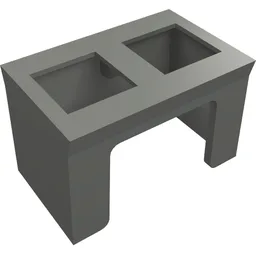 Minifig Hipwear Leg Anti-Blast Kama [Star Wars Accessory] / Dark Bluish Gray