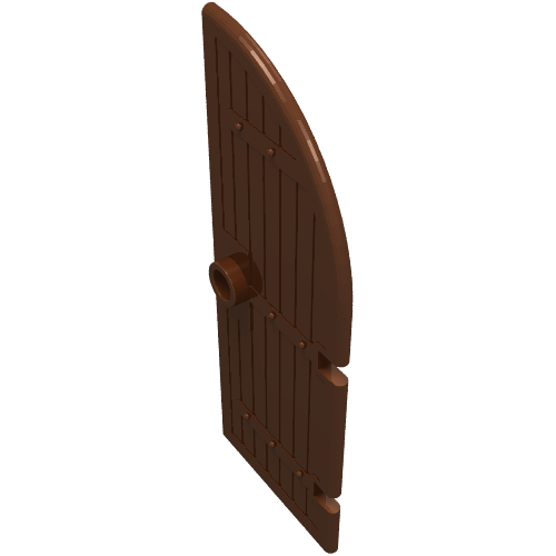 Lego Door, Gate 1 x 3 x 6 Curved Top / Reddish Brown
