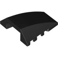 Brick Wedged, Curved 4 x 4 No Top Studs / Black