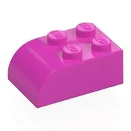 Brick Curved 2 x 3 / Dark Pink