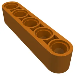 Technic Beam 1 x 5 Thick / Dark Orange