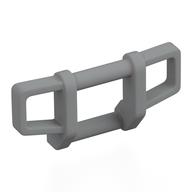 Lego Grille Bar 1 x 4 x 1 2/3 Bull Bar, Squared / Light Bluish Gray